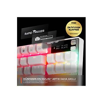 Steelseries Apex Pro TKL Gen3 Beyaz SSK64899 RGB OmniPoint 3.0 HiperManyetik Switch Kablolu Mekanik Oyuncu Klavyesi