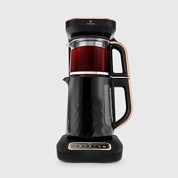 KARACA ROBOTEA PRO QUARTZ 4 IN 1 KONUSAN CAY MAKINESI BLACK COPPER