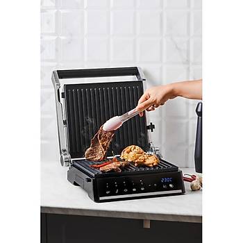 HOMEND GRILLIANT 1341H INOX DOKUM PLAKA 5 PROGRAM LED EKRAN TOST VE IZGARA