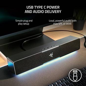 RAZER LEVIATHAN V2 X BLUETOOTH 5.0 V2 X 2.1 KABLOSUZ CHROMA RGB TYPE-C SOUNDBAR RZ05-04280100-R3M1