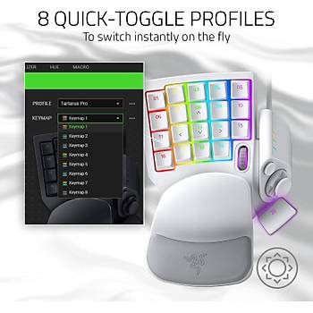 Razer Tartarus Pro Mercury Edition Analog Optical Switch Kablolu Oyuncu Tu Takm RZ07-03110200-R3M1