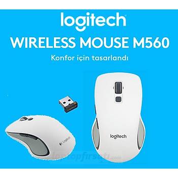 Logitech M560 Kablosuz Beyaz Mouse 910-003913