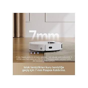 Dreame L10s Pro Gen 2 Robot S�p�rge Beyaz, 7.000PA Emi� G�c�