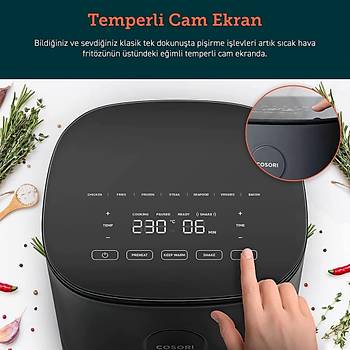 COSORI Pro LE Air Fryer XXL 4.7 lt Yagsiz Fritoz CAF-L501-KTR 