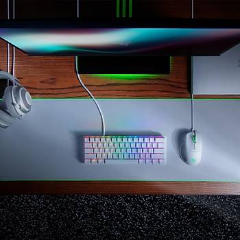 Razer Huntsman Mini Mercury Beyaz  RZ03-03390300-R3M1 Purple Switch Kablolu Mekanik Oyuncu Klavye