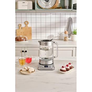 Karaca x Refika G�nl�bol Xl Cam �ay Makinesi Chrome