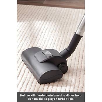 Karaca Vantuz High Force F2 Matte Black Silver Elektrikli S�p�rge