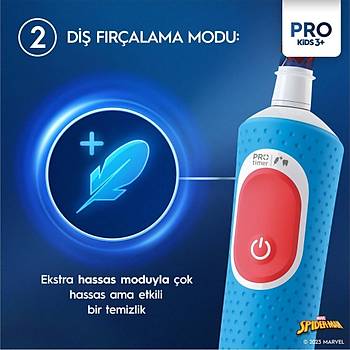 Oral-B Vitality Pro Spiderman Ozel Seri Cocuklar Icin Sarj Edilebilir Dis Fircasi