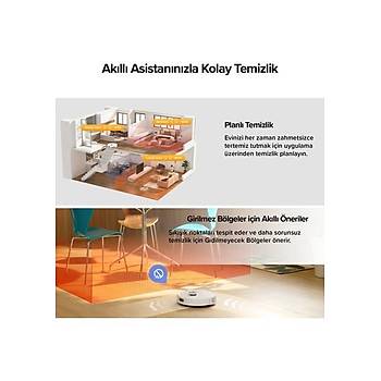 Roborock Q8 Plus 10.000 PA HyperForce Cekis Gucu Ak�ll� Robot Robot S�p�rge - Beyaz 2 YIL ROBOROCK TURKIYE GARANTILI