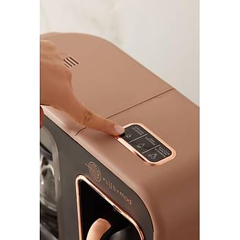 Karaca Hat�r Plus 5 in 1 Essential K�zde ve S�tl� T�rk Kahvesi ve Filtre Kahve Makinesi Rosie Brown