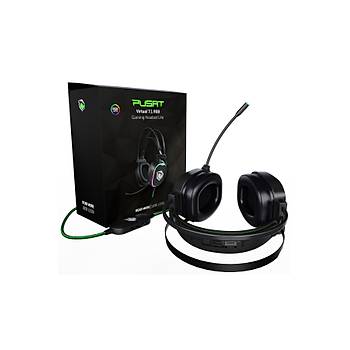 Pusat Lite 7.1 Surround Ses RGB Hafif Oyuncu Kulakl - Siyah