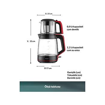 Homend Infinity XL 1764H 1900 WATT Cam �ay Makinesi Antrasit Siyah