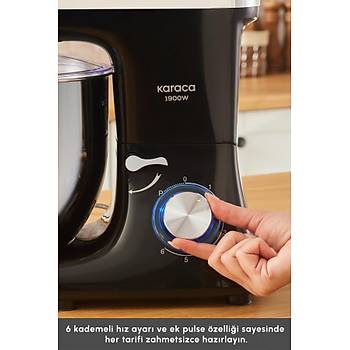 Karaca Chefcrafter Hamur Yo�urma Makinesi Black 1900W 7L