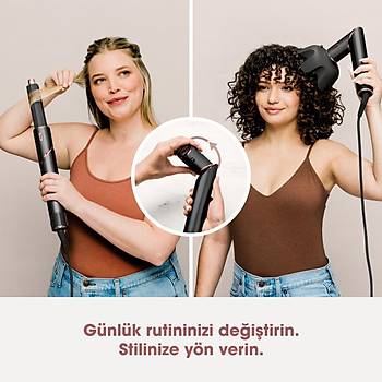 Shark Flexstyle 3-In-1 Sa� Kurutma & �ekillendirme Sistemi 1400 W Siyah/Rose Gold 3 Kademe H�z Ayar� HD424EU