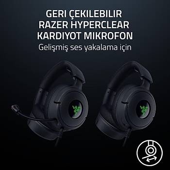Razer Kraken V4 X Siyah USB-C RZ04-05180100-R3M1 Chroma RGB Kablolu Oyuncu Kulakl�k