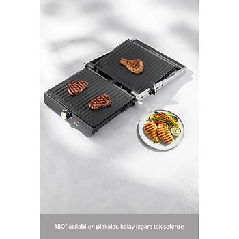 Homend Grilliant 1356H D�k�m Plakal� 4 Dilim Tost ve Izgara Makinesi Inox 2000 W