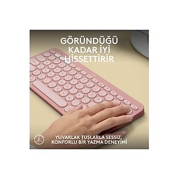 Logitech Pebble Keys 2 K380S 920-011861 Pembe TKL Q Kablosuz Klavye