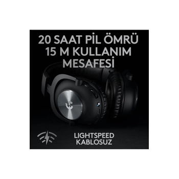 Logitech G Pro X 981-000907 Wireless Lightspeed 7.1 Kablosuz Kulak �st� Oyuncu Kulakl���