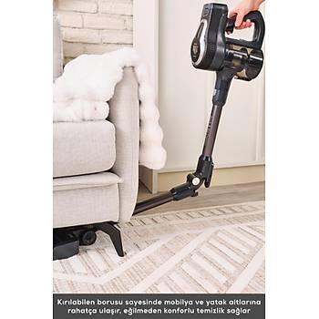 Karaca Vantuz Power UP Pro �arjl� Dikey S�p�rge Black Chrome