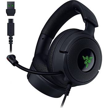 Razer Kraken V4 X Siyah USB-C RZ04-05180100-R3M1 Chroma RGB Kablolu Oyuncu Kulakl�k