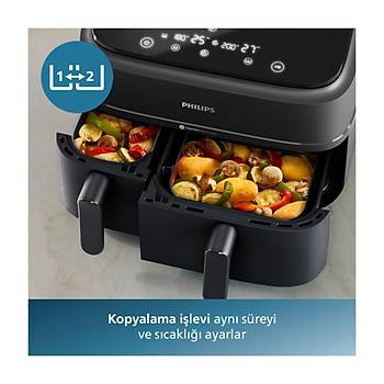 Philips NA350/00 3000 Serisi Cift Hazneli Airfryer 6+3,5 lt