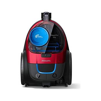 Philips PowerPro City Toz Torbas�z Elektrikli S�p�rge, 650W, PowerCyclone 5, Allergy H13 Filtre, Parke Ba�l���, FC9331/07