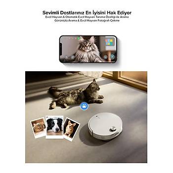 Roborock Qrevo Curvx Ak�l� Robot S�p�rge Beyaz 22.000 Pa HyperForce Emis Gucu