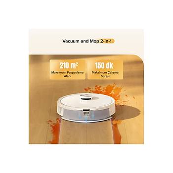 Roborock Q8 Ak�ll� Robot S�p�rge Beyaz 10.000 Pa Cekis Gucu 2 YIL ROBOROCK TURKIYE GARANTILI