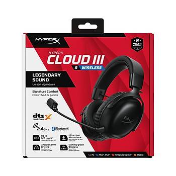 HyperX Cloud III S Siyah A59YZAA Kablosuz Oyuncu Kulakl���