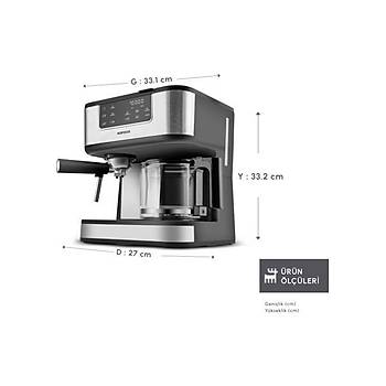 Karaca Coffee Art 2 In 1 Espresso ve Filtre Kahve Makinesi
