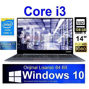 Casper C400.5005-4C00E i3-5005U 4GB 128GB SSD Win10 Home 14 FHD