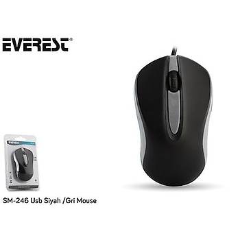 Everest Sm-246 Usb Siyah/Gri Mouse