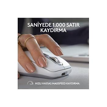 Logitech MX Anywhere 3S Kompakt 8000 DPI Optik Sensrl Sessiz Bluetooth Kablosuz Mouse, Pembe 910-006931