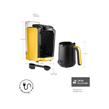 Karaca Hat�r Otomatik Su Alma Hazneli T�rk Kahve Makinesi Pineapple Yellow
