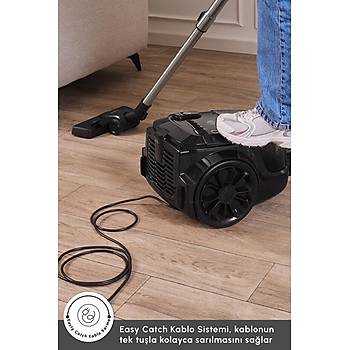 Karaca Vantuz Action Force X10 Elektrikli S�p�rge Siyah