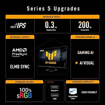 Asus TUF Gaming VG279Q5R 27 0.3 ms Full HD Fast IPS 200 Hz Oyuncu Monitor