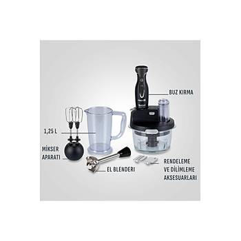 Tefal Powelix Activflow Expert 1500 W Mikser & Blender Set Siyah 9100046718