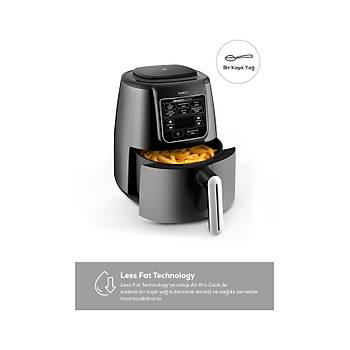 Karaca Connect Air Pro Cook XL 2 in 1 Uzaktan Eri�imli Airfryer Shadow Grey 4L