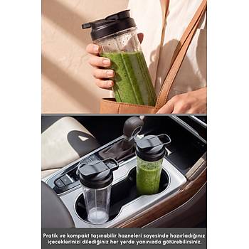 Karaca Blendfit Go Siyah Personal Ki�isel Smoothie Blender Buz K�r�c�l� �ift Hazne  600ml & 400ml