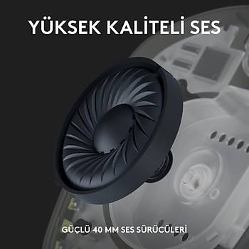 LOGITECHG G435 LIGHTSPEED KABLOSUZ OYUNCU KULAKLIGI SIYAH 981-001050
