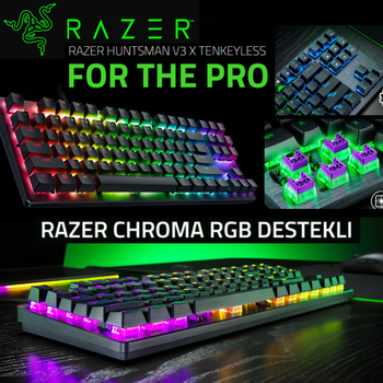 Razer Huntsman V3X Q Trke Tenkeyless Klavye Purple Switch RZ03-05021800-R3L1