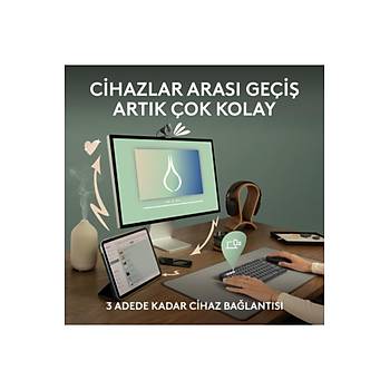 Logitech Pebble Keys 2 K380S 920-011860 Beyaz TKL Q Kablosuz Klavye