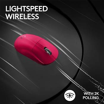 Logitech G PRO X Superlight 2 Pembe 910-006798 44K Lightspeed Hero 2 Optik �arjl� 60gram Kablosuz Oyuncu Mouse