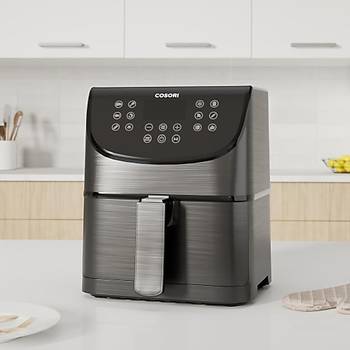 COSORI AKILLI SMART WI-FI UYGULAMA DESTEKLI PREMIUM 5.5LT 1700W DOKUNMATIK AIRFRYER SIYAH CS158-AF 