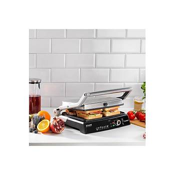 Schafer Concept Grill 2000 W Y�kanabilir Plaka Tost Makinesi-Inox 2S082-25007-INX01