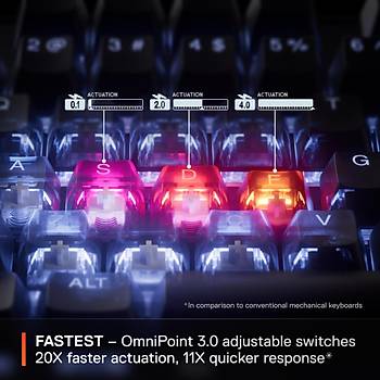 Steelseries Pro TKL Gen3 Siyah SSK64872 RGB OmniPoint 3.0 HiperManyetik Switch Mekanik Kablosuz Oyuncu Klavyesi