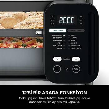 Ninja Combi All-in-One Multicooker, F�r�n ve Az Ya�l� Pi�irici 12,5 L SFP700EU