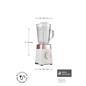 Karaca Multiblend Smoothie Blender Krem 1000W