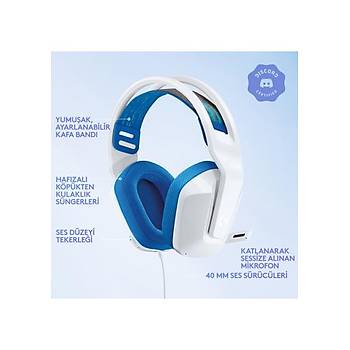 Logitech G G335 Kablolu Oyuncu Kulaklik - Beyaz 981-001018