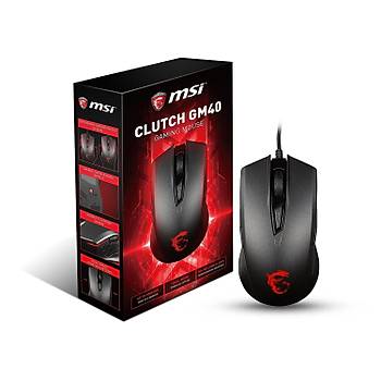 MSI Clutch GM40 5000DPI 9 Tuþ Optik Siyah Gaming Mouse